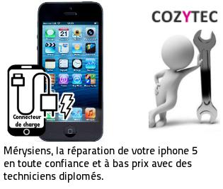 Reparation connecteur de charge iPhone 5 Mery-sur-oise