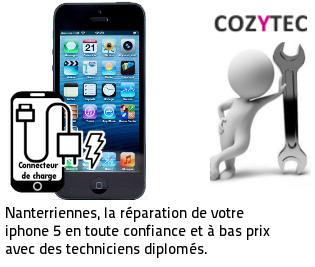 Reparation connecteur de charge iPhone 5 Nanterre