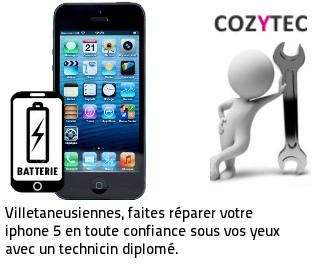 Reparation batterie iPhone 5 Villetaneuse