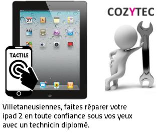 Reparation vitre ipad 2 Villetaneuse
