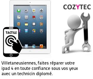 reparation vitre ipad 4 Villetaneuse